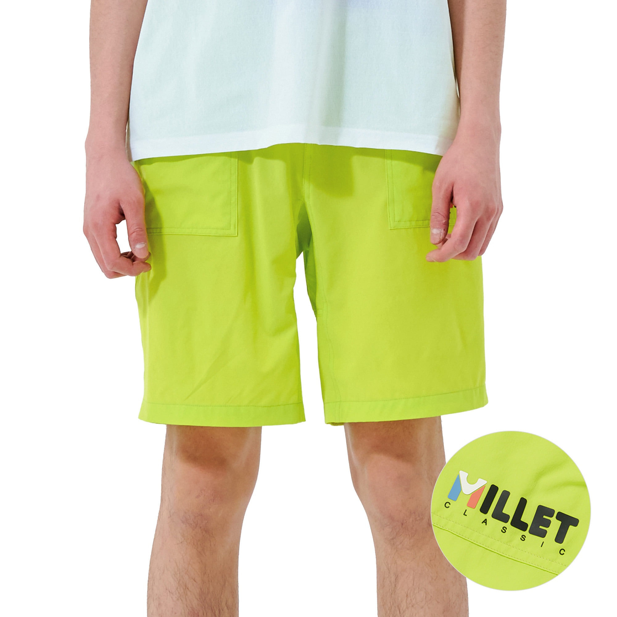 POINT WOVEN SHORTS NEON LIME